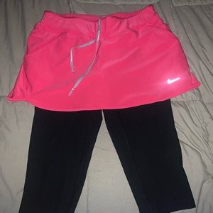 Running skirt with leggings under